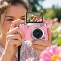 BUĞZ Sosyal Medya İçerik Kamera 48 MP HD Video Flip Ekranlı Dijital Kamera