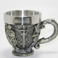 BUĞZ Şövalye Kabartmalı 3d Paslanmaz Çelik Kupa Bardak Alk4477
