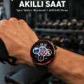 BUĞZ Spor ve Sağlık Takipli Akıllı Saat Kablosuz Şarj Yeni Nesil