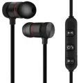  Sports Mıknatıslı Siyah Bluetooth Kulaklık Kablolu Uzun Pil Ömrü