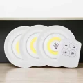  Spot Lamba Led Işık 3lü Uzaktan Kumandalı Pilli Yapışkanlı Kablosuz