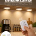 BUĞZ Spot Lamba Led Işık 3lü Uzaktan Kumandalı Pilli Yapışkanlı Kablosuz Yeni Nesil