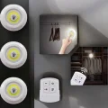 BUĞZ Spot Lamba Led Işık 3lü Uzaktan Kumandalı Pilli Yapışkanlı Kablosuz Yeni Nesil
