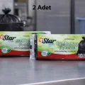 BUĞZ Star Plus Endüstriyel Jumbo Boy Çöp Torbası 80x110 cm 10 Adet Dayanıklı Sanayi Tipi Çöp Poşeti 2 Adet