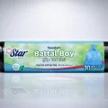 BUĞZ Star Plus Standart Battal Boy Çöp Torbası 75x90 cm 10 Adet Dayanıklı Büyük Boy Çöp Poşeti