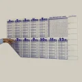 BUĞZ Statik Akıllı Kağıt Ingilizce Çarpım Tablosu 100x56 Cm