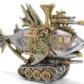 BUĞZ Steampunk Polyester Tasarım Balık Figürü