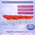 BUĞZ Steril İdrar Kabı Kapasiteli Numune Toplama Kabı 10 Adet