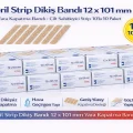 BUĞZ Steril Strip Dikiş Bandı 12 x 101 mm Yara Kapatma Bandı Cilt Sabitleyici Strip 10’lu 10 Paket