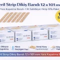 BUĞZ Steril Strip Dikiş Bandı 12 x 101 mm Yara Kapatma Bandı Cilt Sabitleyici Strip 10’lu 5 Paket