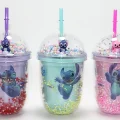BUĞZ Stitch Figürlü Pipetli Kapaklı Kupa Bardak Alk5110