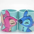 BUĞZ Stitch Ve Angel 3D Figürlü Çift Kupa Bardak Seti