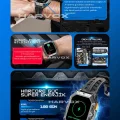 BUĞZ Su Geçirmez AMOLED Ekranlı Gri Kordonlu Akıllı Saat, Nabız ve Uyku Takibi Özellikli