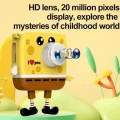 BUĞZ Sünger Bob Tasarımlı Yeni Nesil Çocuk Dijital Mini Fotoğraf Makinesi Çift Kamera