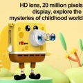 BUĞZ Sünger Bob Tasarımlı Yeni Nesil Çocuk Dijital Mini Fotoğraf Makinesi Çift Kamera