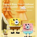 BUĞZ Sünger Bob Tasarımlı Yeni Nesil Çocuk Dijital Mini Fotoğraf Makinesi Çift Kamera