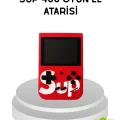BUĞZ SUP Retro El Konsolu – 500 Oyun, TV Bağlantılı, 3 İnç Ekranlı Şarjlı Mini Atari