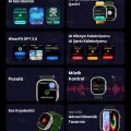 BUĞZ Süper AMOLED Ekranlı, Yapay Zeka Destekli, Nabız ve Uyku Takip Özellikli Akıllı Saat