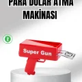 BUĞZ Super Money Gun Para Saçma Tabancası Yüksek Atış Güçlü Kırmızı Model