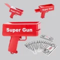 BUĞZ Super Money Gun Para Saçma Tabancası Yüksek Atış Güçlü Kırmızı Model