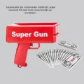 BUĞZ Super Money Gun Para Saçma Tabancası Yüksek Atış Güçlü Kırmızı Model