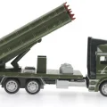  Sürtmeli Die Cast Metal Roketatar Rampalı Askeri Kamyon