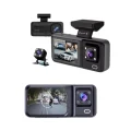  Sürüş ve Park Halinde Kesintisiz Güvenlik İçin 3 Kameralı Profesyonel Dashcam