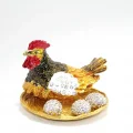 BUĞZ Swaroski Taşlı Yumurtalı Tekli Tavuk Alk1909