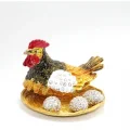  Swarovski Taşlı Yumurtalı Tekli Tavuk Model 1