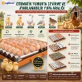 BUĞZ Tam Otomatik Kuluçka Makinesi 130 Yumurta Kapasiteli - Akıllı Isı ve Nem Kontrollü, Ayarlanabilir Viyol, Otomatik Su Sistemli ( BUĞZ )