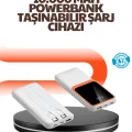BUĞZ Taşınabilir 10000 mAh Powerbank – Dijital Göstergeli, Type-C ve USB Çıkışlı