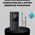 BUĞZ Taşınabilir 80W Kablosuz Lastik Şişirme Pompası Dijital Ekranlı