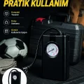 BUĞZ Taşınabilir Araç Hava Pompası Analog Manometreli Lastik Şişirme Pompası