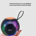 BUĞZ Taşınabilir Bluetooth Hoparlör – RGB Işıklı, Güçlü Bas ve 8 Saat Pil Ömrü