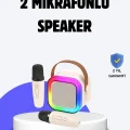 BUĞZ Taşınabilir Bluetooth Karaoke Hoparlör – 2400 mAh Batarya