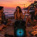 BUĞZ Taşınabilir Bluetooth Speaker Mikrofonlu Karaoke Hoparlör RGB Işıklı 6.5 İnç Güçlü Ses