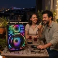 BUĞZ Taşınabilir Bluetooth Speaker Mikrofonlu RGB Işıklı Karaoke Ses Sistemi