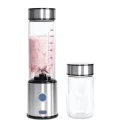 BUĞZ Taşınabilir Cam Blender 450 ml 350 ml Çift Hazneli Smoothie Blender