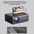 BUĞZ Taşınabilir Full HD Projeksiyon Cihazı Yüksek Parlaklık ve Geniş Bağlantı Seçenekli