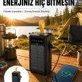 BUĞZ Taşınabilir Güneş Panelli Powerbank Çoklu Cihaz Şarj Destekli Yeni Nesil