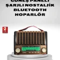 BUĞZ Taşınabilir Hoparlör Güneş Panelli Bluetooth USB SD FM AM SW Radyo