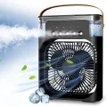 BUĞZ Taşınabilir Işıklı 5 Spreyli Vantilatör Buzlu Buharlı Vantilatör Mini Fan Nemlendirici