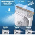 BUĞZ Taşınabilir Işıklı 5 Spreyli Vantilatör Buzlu Buharlı Vantilatör Mini Fan Nemlendirici
