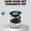 BUĞZ Taşınabilir Kamp Ocağı Seti Pişirme Alanı Ayarlanabilir Alev