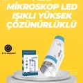 BUĞZ Taşınabilir LED Işıklı Cep Mikroskop – 80X–200X Büyütme