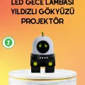  Taşınabilir Lityum Bataryalı Led Gece Lambası ve Projektör