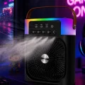 BUĞZ Taşınabilir Mini Klima Nemlendirici Fan RGB Led Aydınlatmalı USB Fan