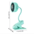 BUĞZ Taşınabilir Mini Klips Bebek Arabası Fanı, Fan Elektrikli Soğutma Hava Sirkülatöründe 360 Derece Dönebilen Klips - Lisinya