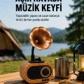 BUĞZ Taşınabilir Mini Retro Radyo Bluetooth Hoparlör USB SD AUX Destekli Yeni Nesil
