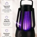BUĞZ Taşınabilir Mor Işıklı Sineksavar Lamba Koruyucu Gövdeli Pratik Kullanım Cihazı